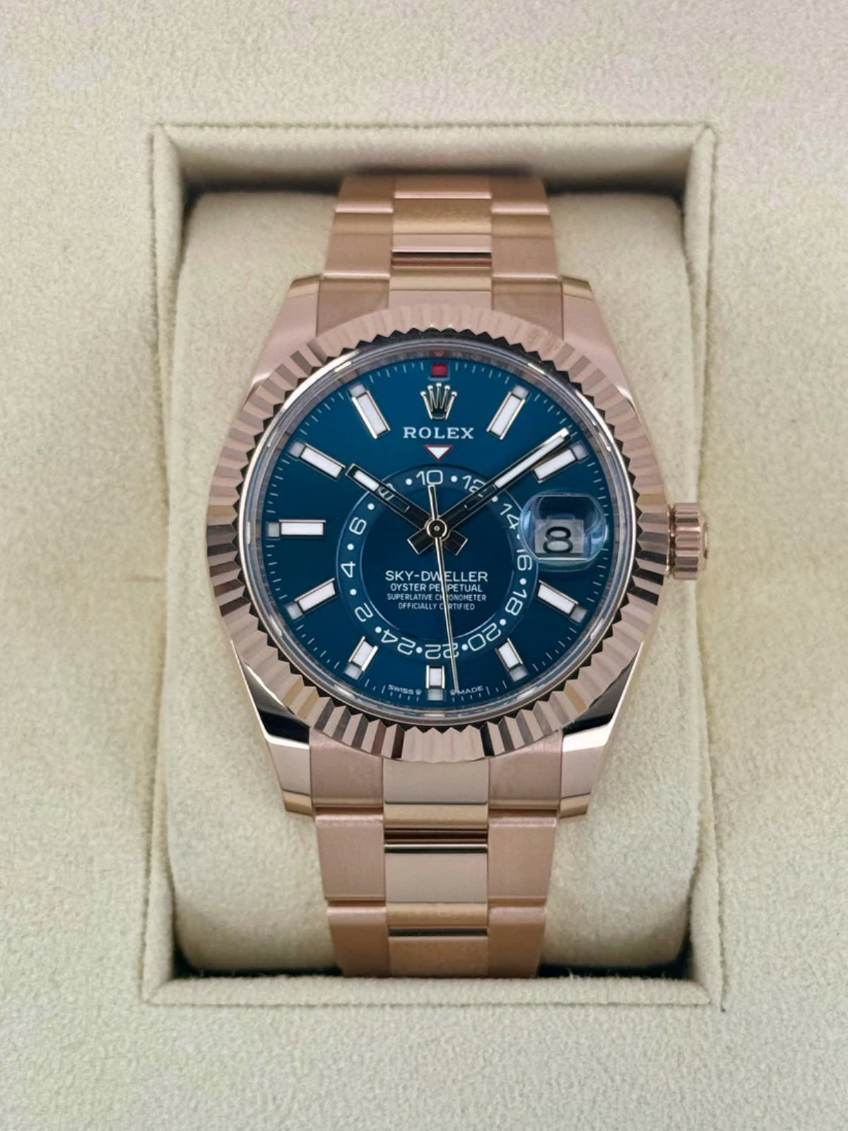 Rolex Sky-Dweller 42mm 336935-0001 Rose Gold Blue Dial Oyster - Image 2