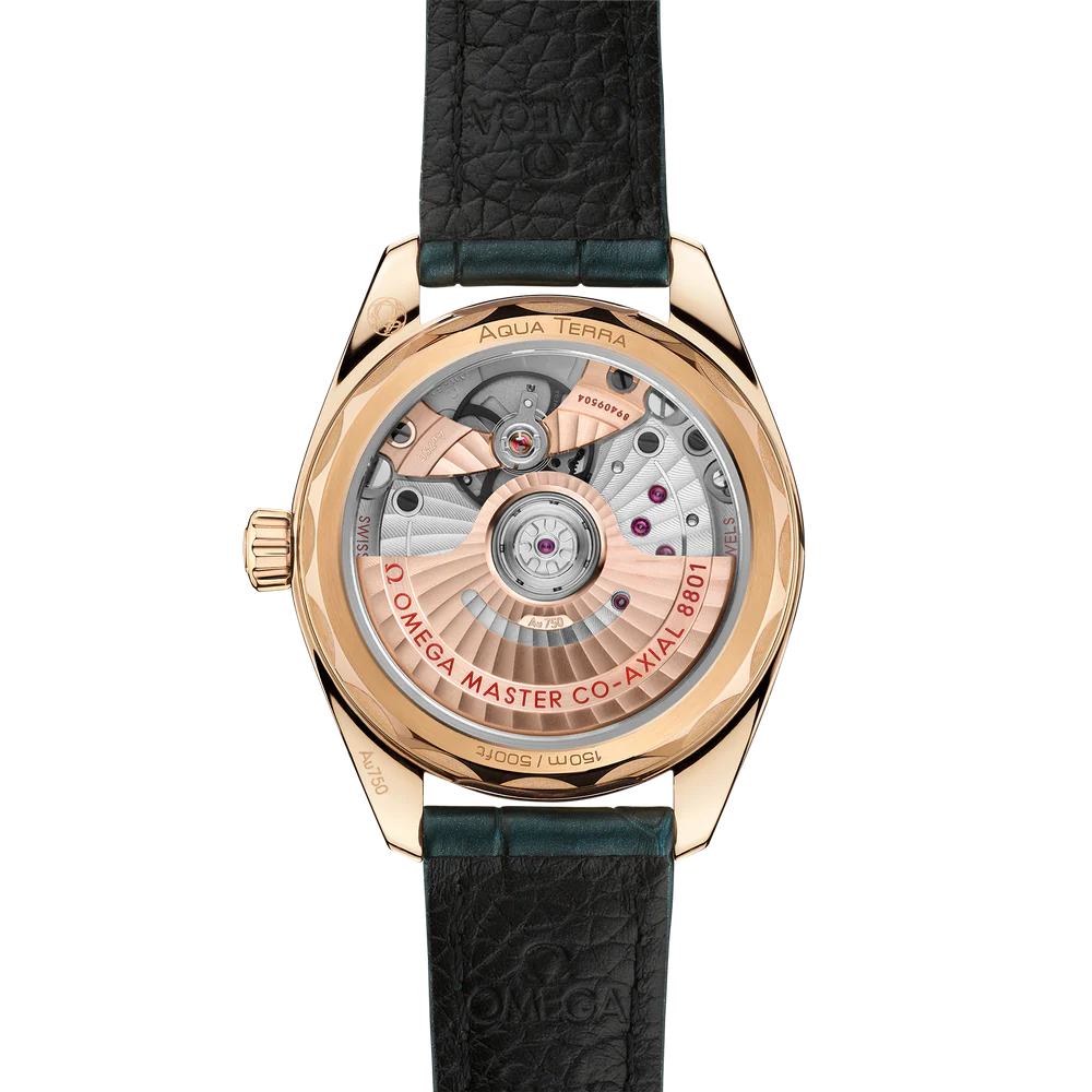 Omega Seamaster Aqua Terra Shades 34 mm Lagoon green Dial Moonshine�?18k Yellow Gold Strap 220.53.34.20.10.001 - Image 5