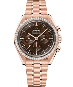 Omega Speedmaster Moonwatch Professional 42mm Brown Dial with Diamonds Sedna�?18k Rose Gold Bracelet 310.55.42.50.13.001