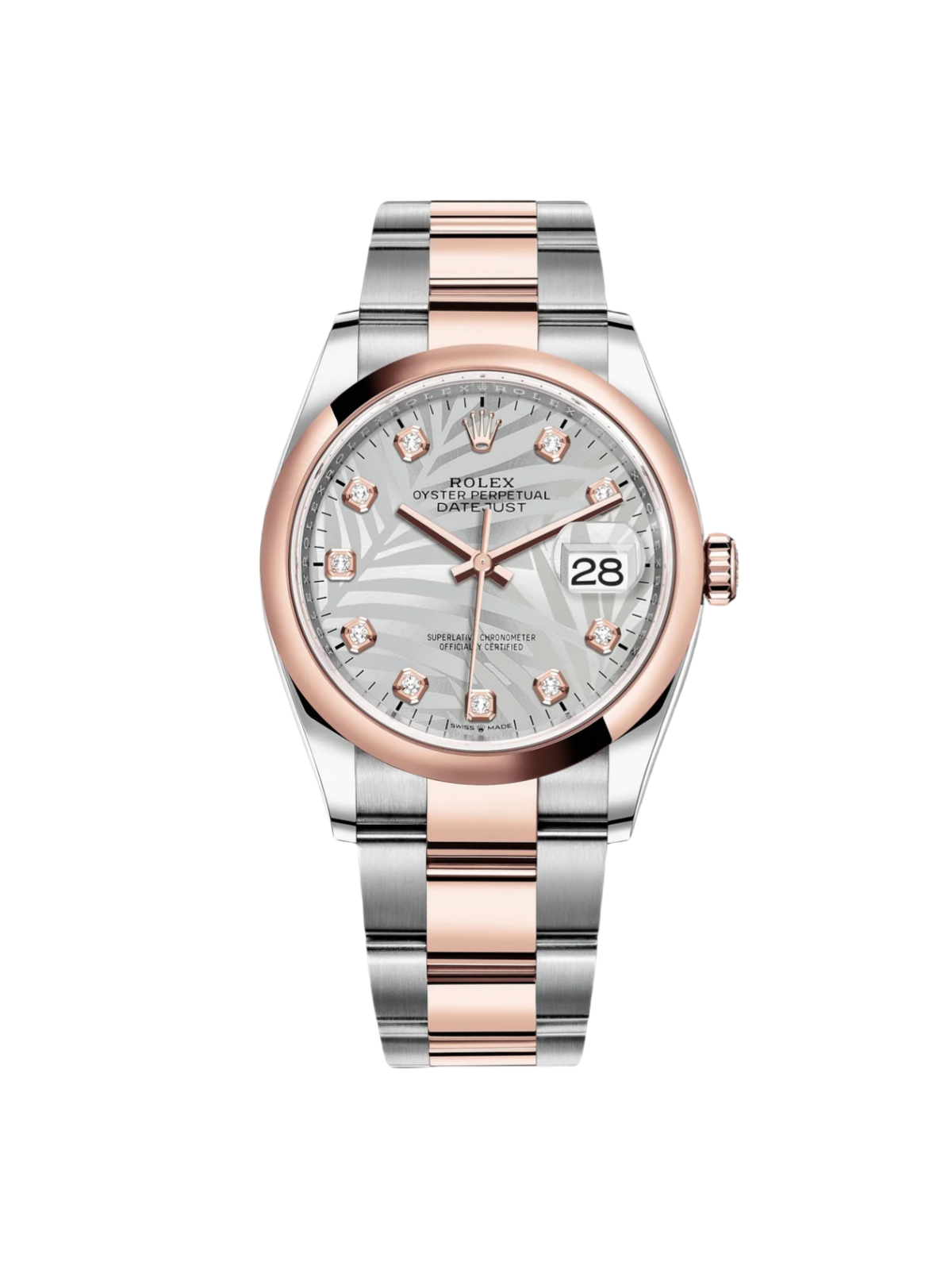 Rolex Datejust 36mm 126201 Silver Palm Motif Dial - Image 2