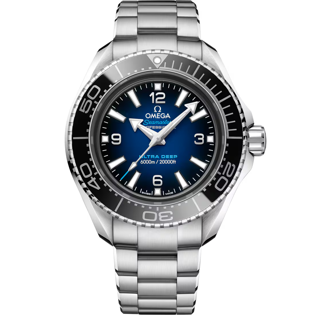 Omega Seamaster Planet Ocean 6000M 45.5mm Blue Dial O‑MEGASTEEL Bracelet 215.30.46.21.03.001
