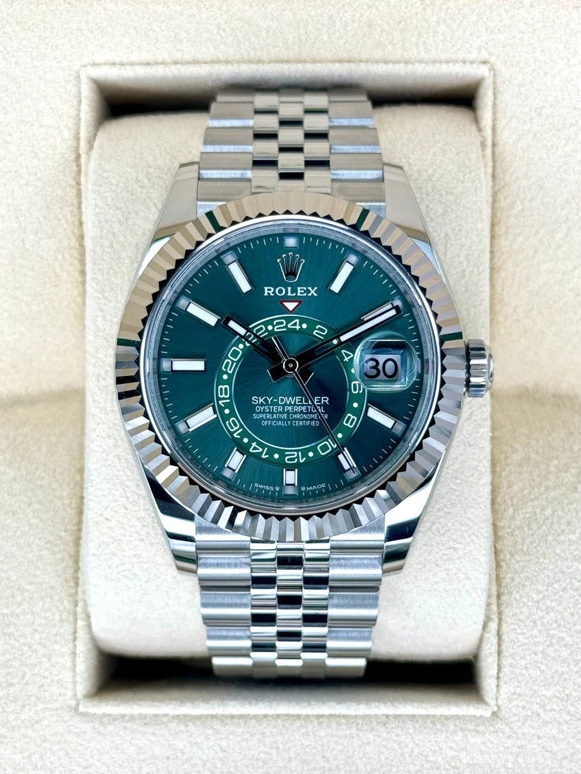 Rolex Sky-Dweller 42mm 336934-0002 Stainless Steel Green Dial Oyster - Image 2