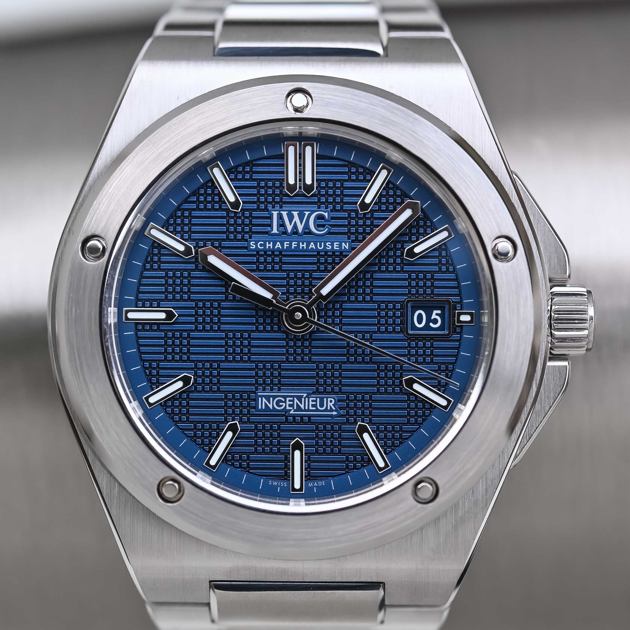 IWC Ingenieur Perpetual Calendar 41mm MensWatch Blue IW328907 - Image 6