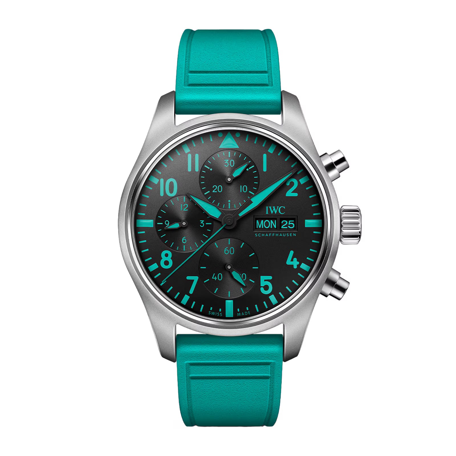 IWC Pilot Chronograph Mercedes - AMG Petronas Formula One Team 41mm Mens Watch Black IW388108