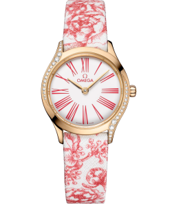 Omega De Ville Mini Trésor 26mm White Dial with Diamonds Moonshine�?18k Rose Gold Strap 428.57.26.60.04.003