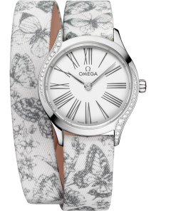 Omega De Ville Mini Trésor 26mm White Dial with Diamonds Stainless Steel Strap 428.17.26.60.04.002