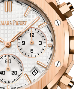 Alternative view of Audemars Piguet ROYAL OAK Pink Gold Silver-Toned Dial CHRONOGRAPH 41mm