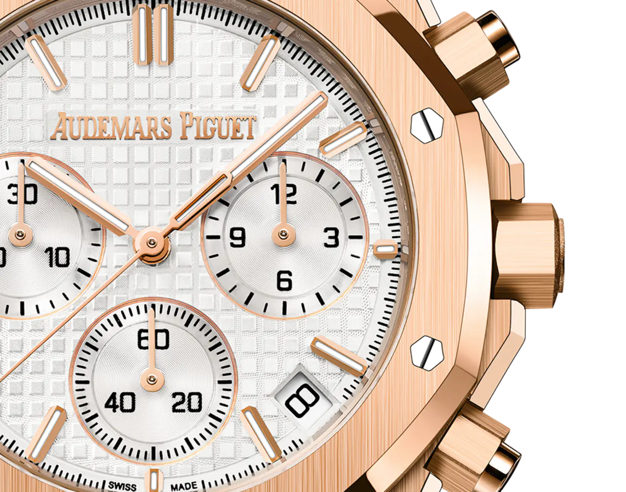 Audemars Piguet ROYAL OAK Pink Gold Silver-Toned Dial CHRONOGRAPH 41mm - Image 2