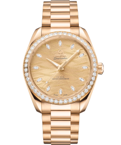 Omega Seamaster Aqua Terra 150M 38 mm Yellow Dial  Moonshine�?18k Rose Gold Bracelet 220.55.38.20.99.002