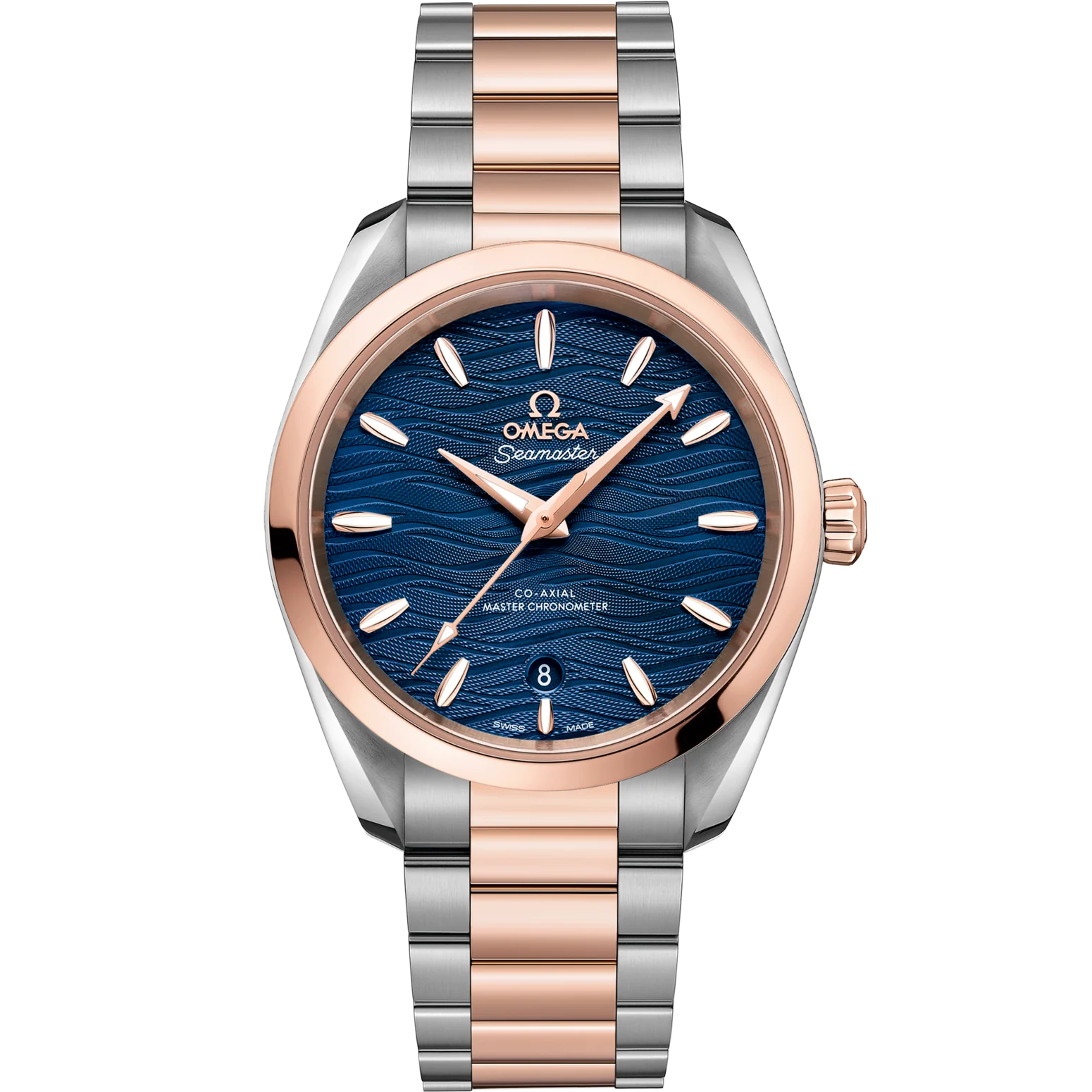 Omega Seamaster Aqua Terra 150M 38 mm Blue Dial Stainless Steel and Sedna�?18k Rose Gold Bracelet 220.20.38.20.03.001