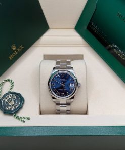 Alternative view of Rolex Datejust m278240-0017/0018 31mm Blue Roman Domed Bezel Oyster Oystersteel