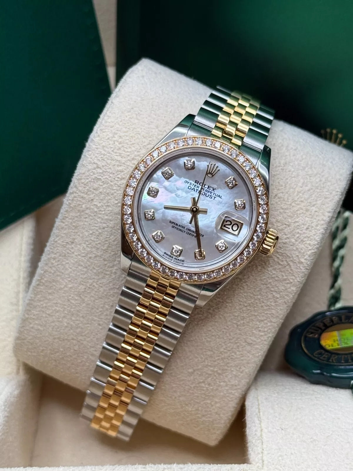 Rolex Lady-Datejust 28mm 279383RBR Mother-of-Pearl Dial Yellow Rolesor Oyster Bracelet - Image 11