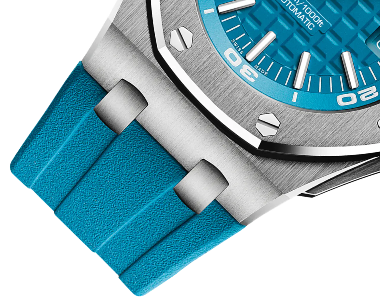 Audemars Piguet Offshore Diver Turquoise Blue Dial 42mm 15710ST.OO.A032CA.01 - Image 4