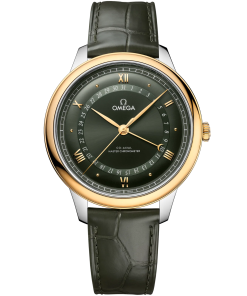Omega De Ville Prestige 42 mm Green Dial Stainless Steel  18k Yellow Gold Strap 434.23.42.22.10.001