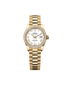 Rolex Lady-Datejust 28mm 279138RBR White Dial President Bracelet Watch