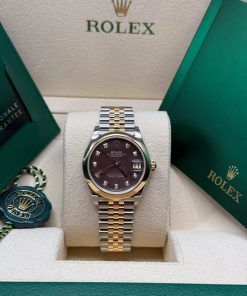 Alternative view of Rolex Datejust m278243-0023/0024 31mm Black Mother-of-Pearl Dial Yellow Rolesor Oyster Watch