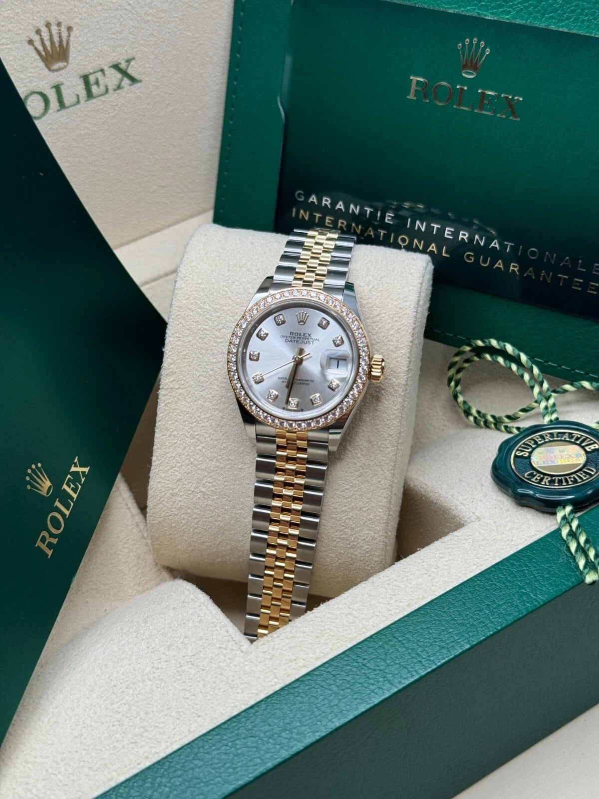Rolex Lady-Datejust 28mm 279383RBR Silver Diamond Dial Yellow Rolesor Oyster Bracelet - Image 9