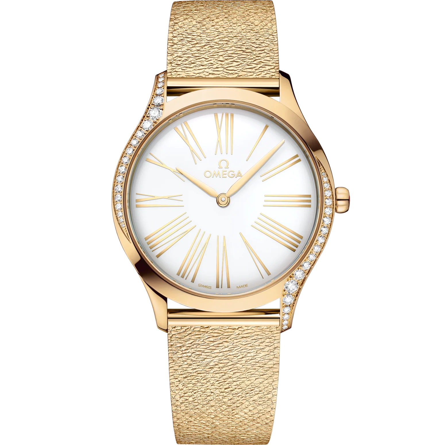 Omega De Ville Trésor 36mm White Dial with Diamonds Moonshine�?18k Rose Gold Bracelet 428.55.36.60.04.001