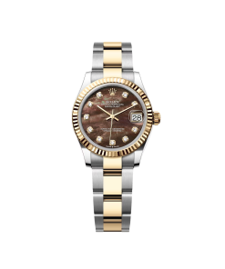 Rolex Datejust m278273-0023/0024 31mm Black Mother-of-Pearl Dial Stainless Steel and Yellow Gold Oyster Watch