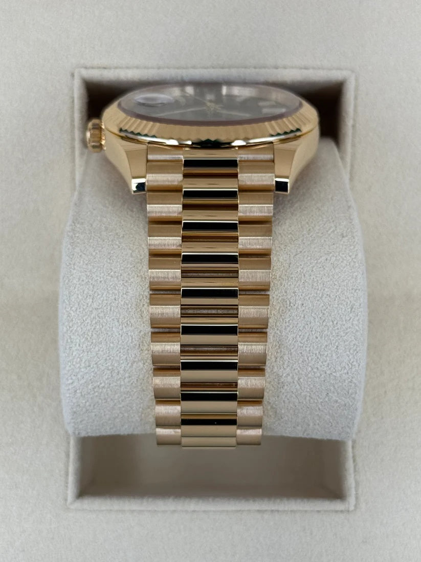 Rolex Yellow Gold President Day Date 40mm Black Diamond Baguette Dial - 228238 - Image 5