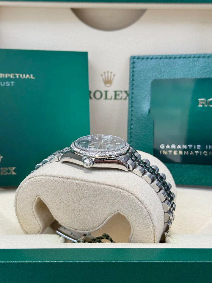 Rolex Datejust m278384RBR-0021/0022 Mint Green 31mm Dial Oyster Watch - Image 8