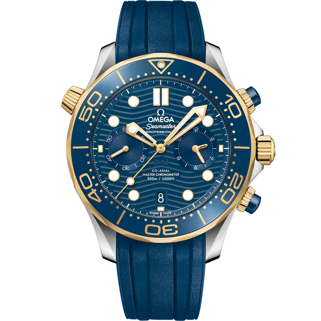 Omega Seamaster Diver 300M 44mm Blue Dial Stainless Steel and 18k Yellow Gold Strap 210.22.44.51.03.001