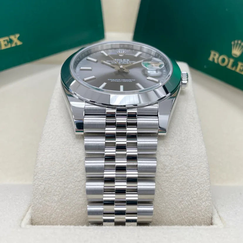 Rolex Datejust 41mm 126300 Slate Index Jubilee Stainless Steel Watch - Image 3