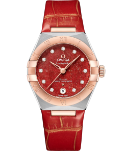 Omega Constellation Ladies' Selection 29mm steel �?Sedna�?gold on leather strap 131.23.29.20.99.002