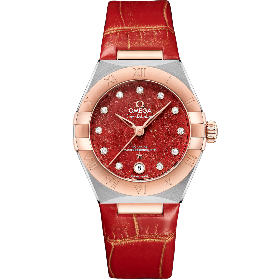 Omega Constellation Ladies' Selection 29mm steel �?Sedna�?gold on leather strap 131.23.29.20.99.002