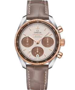 Omega Speedmaster 38 Brown Dial 38mm Stainless Steel Sedna�?8k Rose Gold Strap 324.23.38.50.02.002