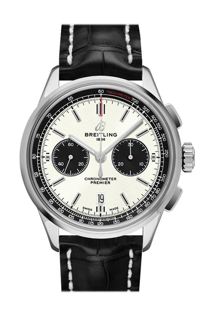 �?024 Hot Sale】【Father's Day event coming】Breitling Premier B01 Chronogragh 42mm BLACK CROC AB0118221 G1P1