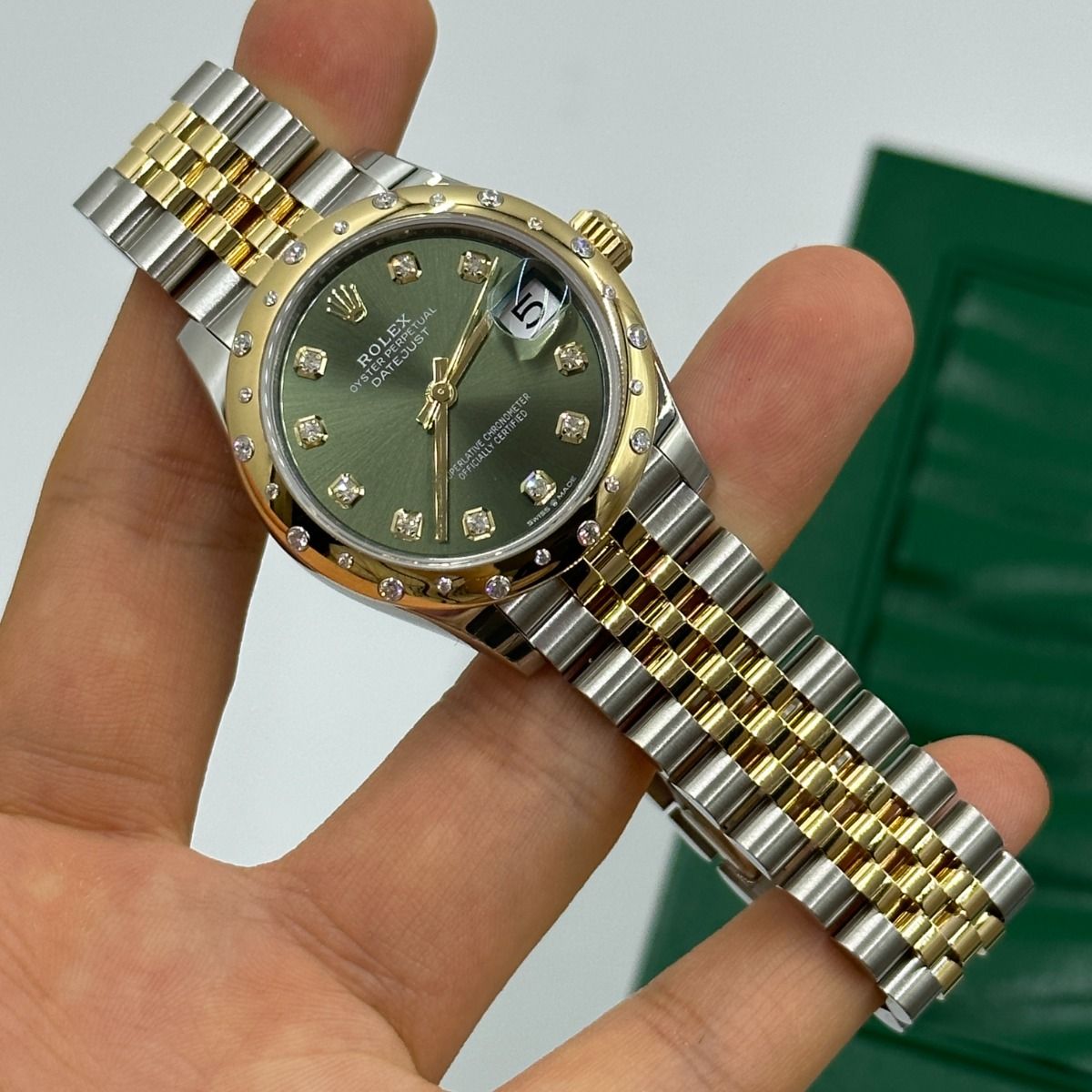 Rolex Datejust 31mm 278343RBR Olive Green Dial Yellow Rolesor Oyster Watch - Image 16