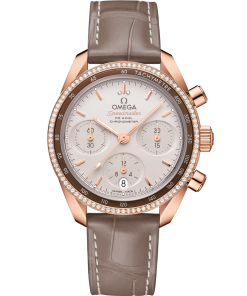 Omega Speedmaster 38 Silver Dial 38mm Sedna�?8k Rose Gold Strap 324.63.38.50.02.003