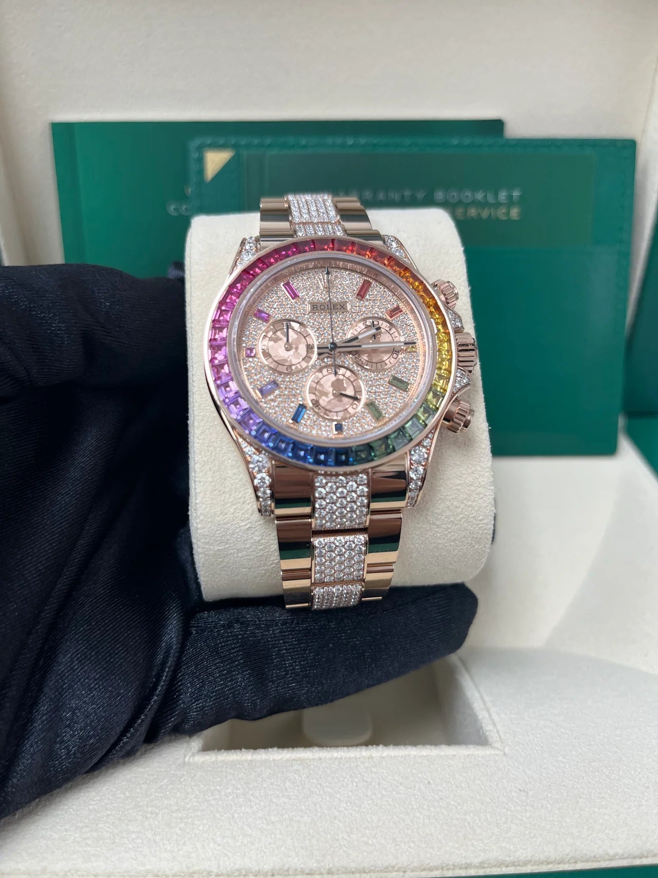 Rolex Cosmograph Everose Daytona Factory Diamond Rainbow Edition 40mm 116595RBOW - Image 6
