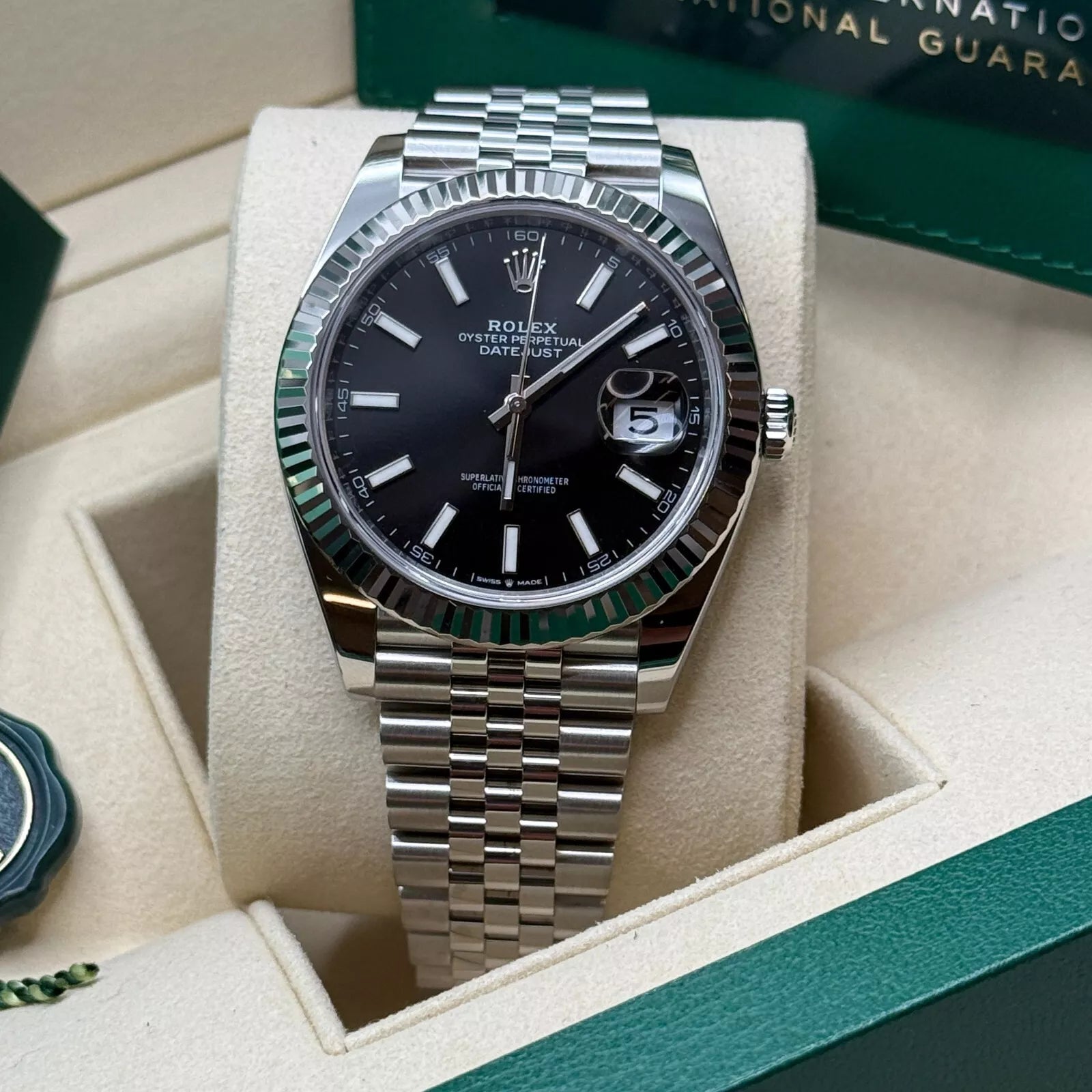 Rolex Datejust Black Index Jubilee 41mm Stainless Steel - 126334 - Image 5