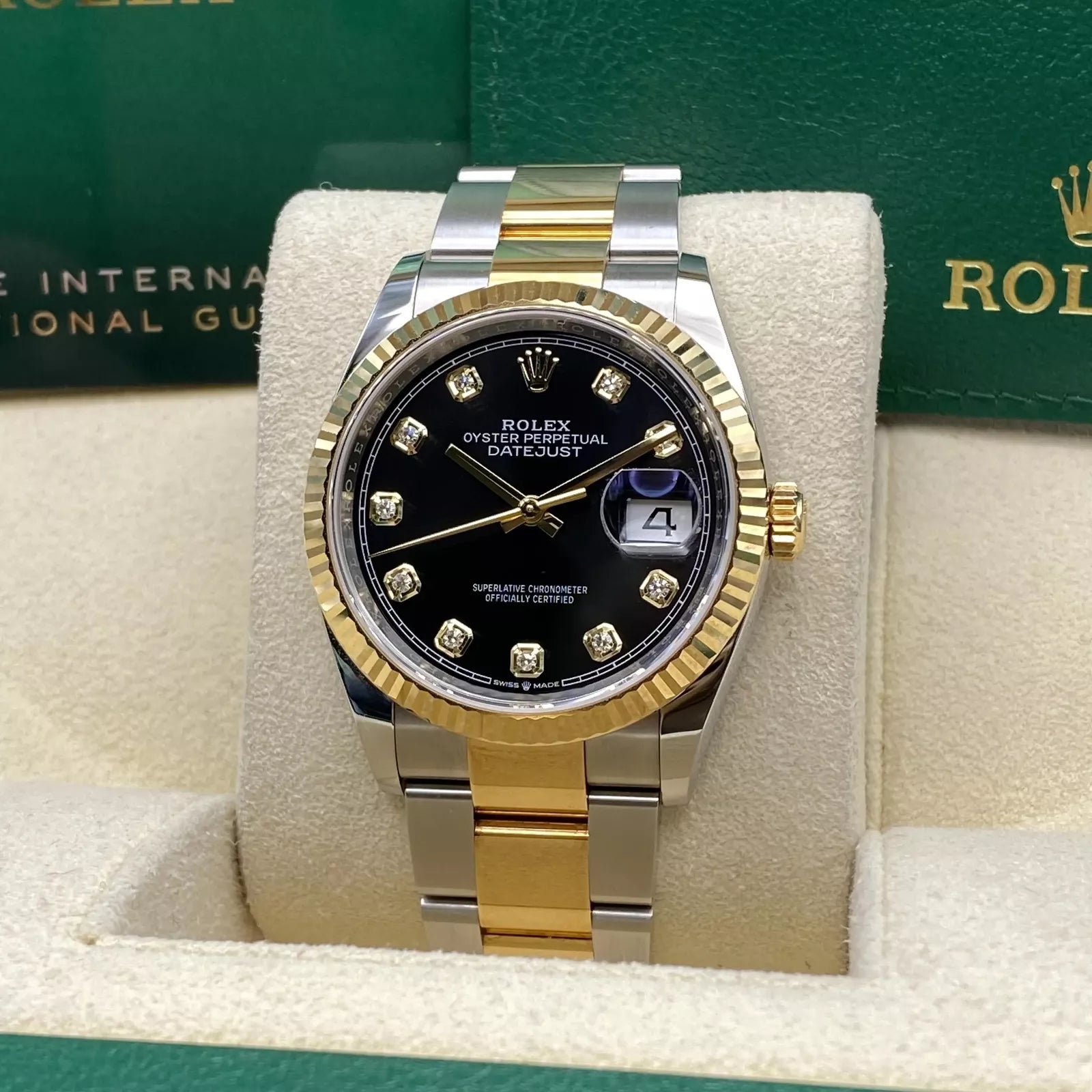 Rolex Datejust 36mm 126233 Custom Black Dial Jubilee Bracelet Watch - Image 11