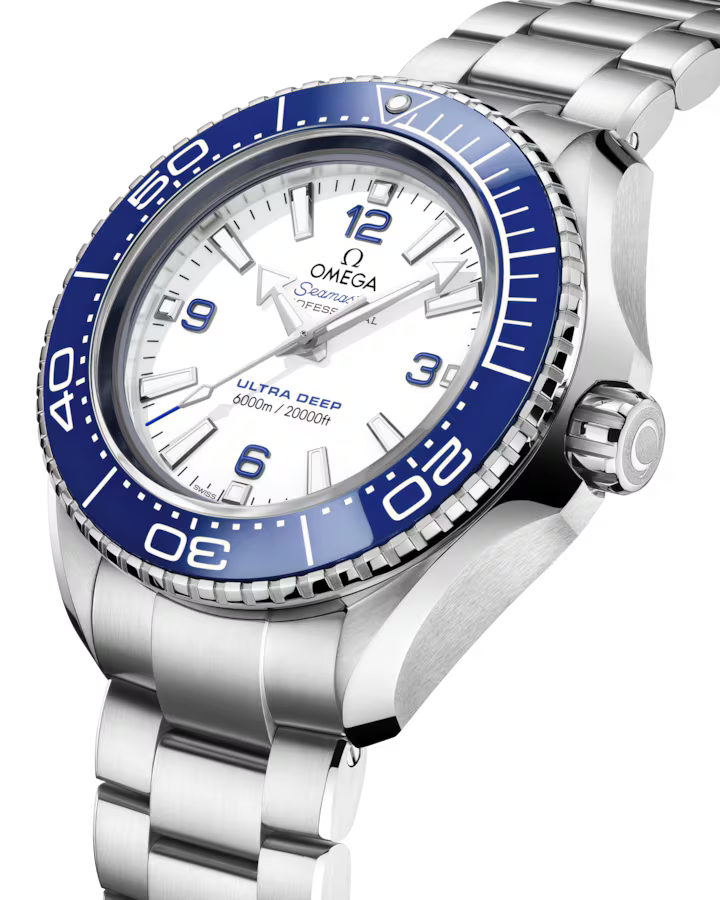 Omega Seamaster Planet Ocean 6000M 45.5mm White Dial O‑MEGASTEEL Bracelet 215.30.46.21.04.001 - Image 2