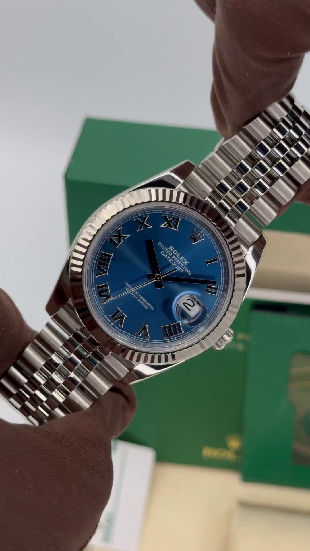 Rolex Datejust 41mm 126334 Blue Roman Oyster Stainless Steel Men’s Watch - Image 14