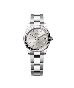 Alternative view of Rolex Datejust m278344 Silver Dial 31mm Domed Diamond