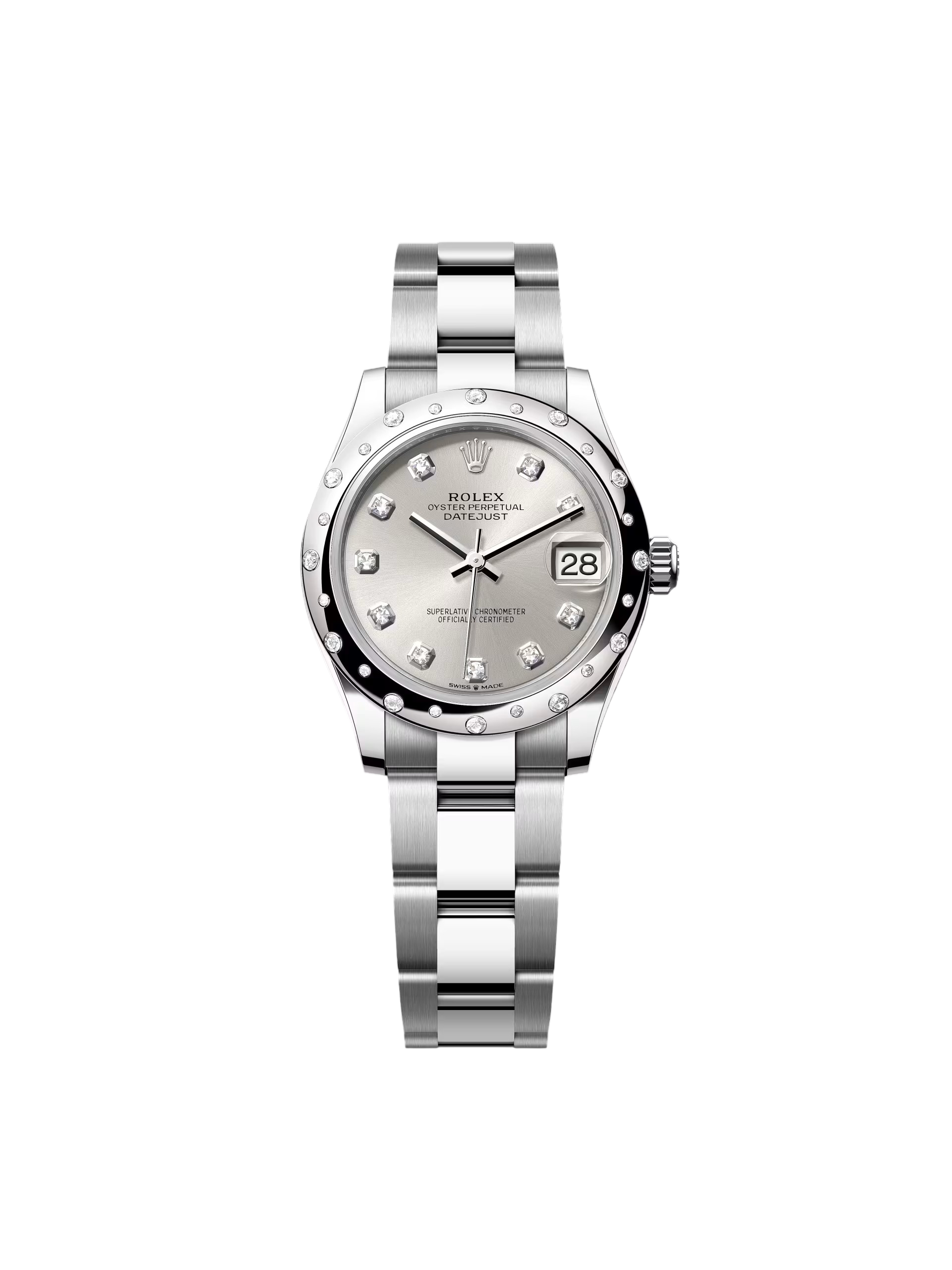 Rolex Datejust m278344 Silver Dial 31mm Domed Diamond - Image 2