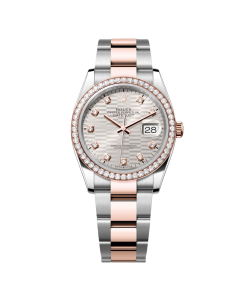 Rolex  Datejust 36mm 126281 Silver Palm Index Dial Jubilee Bracelet
