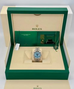 Alternative view of Rolex  Day-Date President 40mm Platinum Ice Blue Roman Dial - 228236