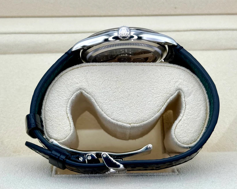 Rolex 1908 White Gold Black Dial Black Alligator Strap - 52509-0002 - Image 5