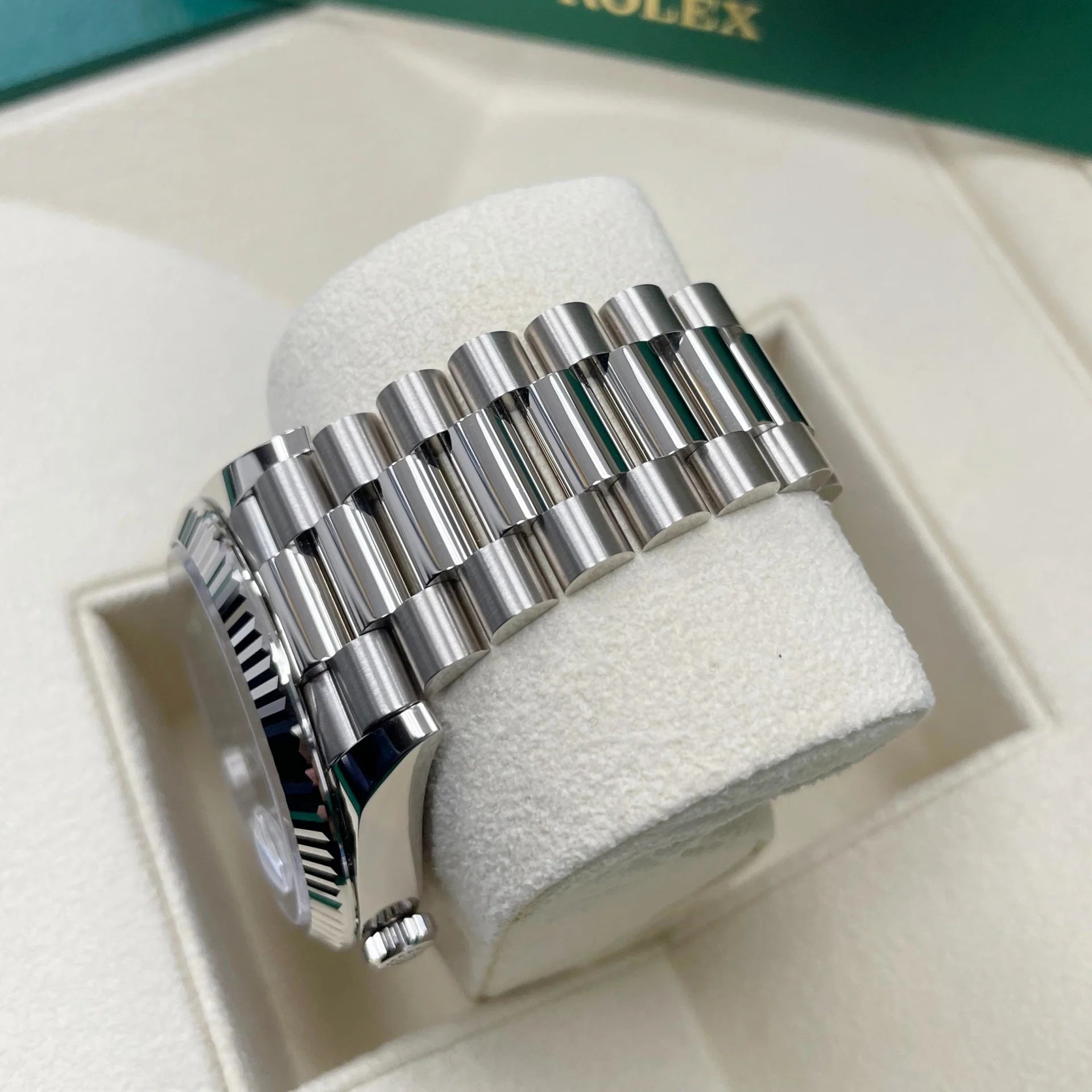Rolex Day-Date President 40mm White Gold Blue Roman Ombre Dial - 228239 - Image 6