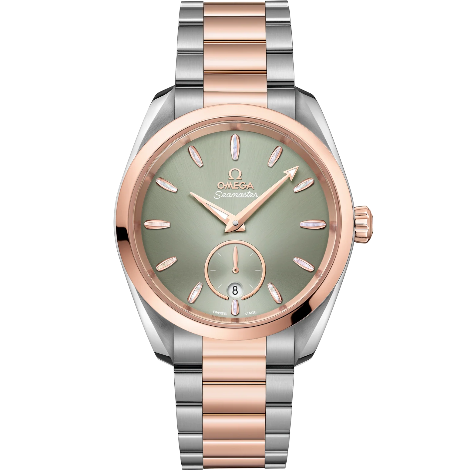 Omega Seamaster Aqua Terra 150M 38 mm Green Dial Stainless Steel and Sedna�?18k Rose Gold Bracelet 220.20.38.20.10.001