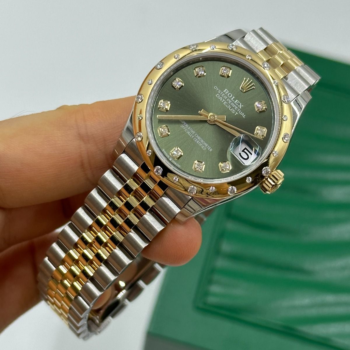 Rolex Datejust 31mm 278343RBR Olive Green Dial Yellow Rolesor Oyster Watch - Image 14