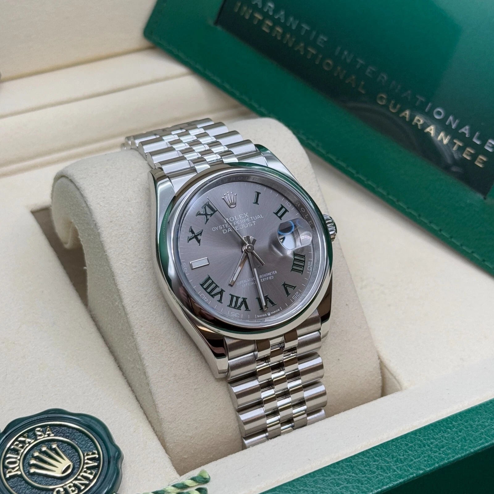 Rolex Datejust 36mm 126200 Oyster Perpetual Wimbledon Dial Jubilee Stainless Steel - Image 6