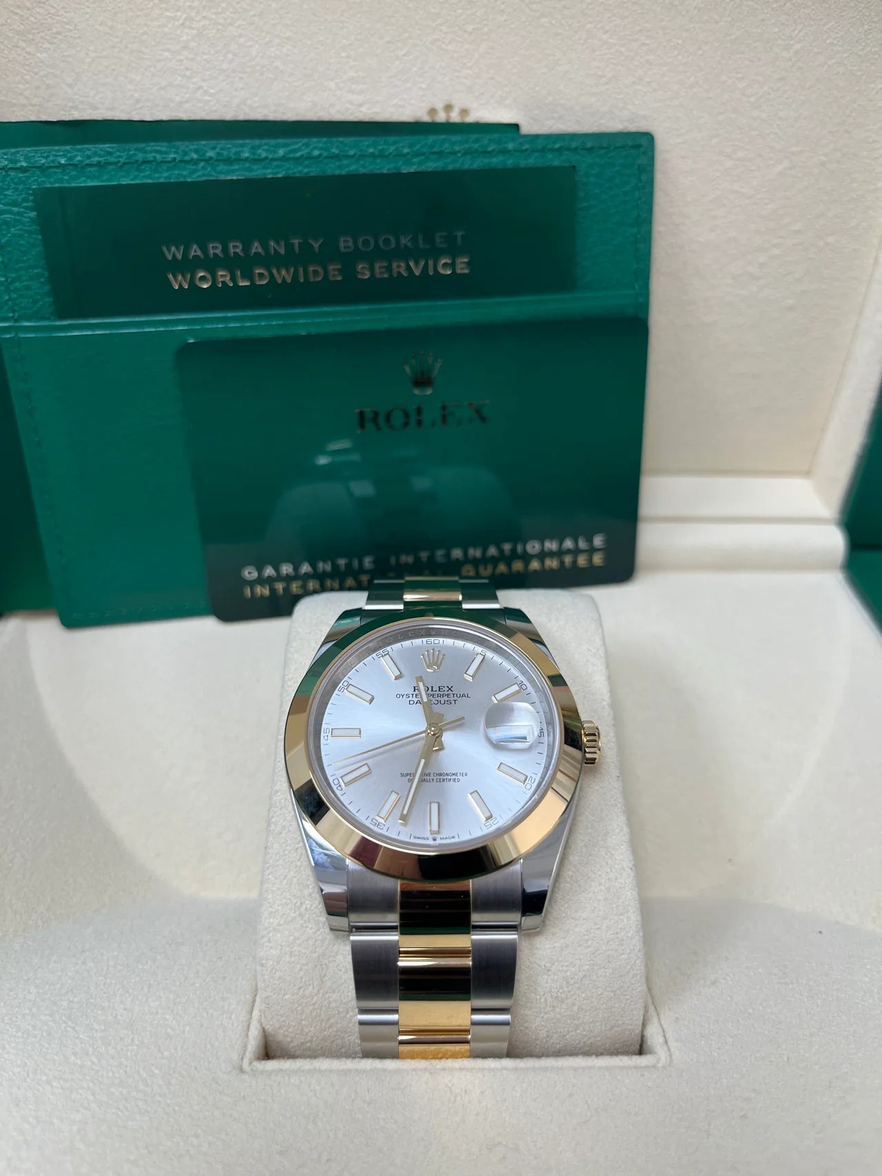 Rolex Datejust 41mm 126303 Silver Index Oyster Steel and Yellow Gold Mens Watch - Image 2