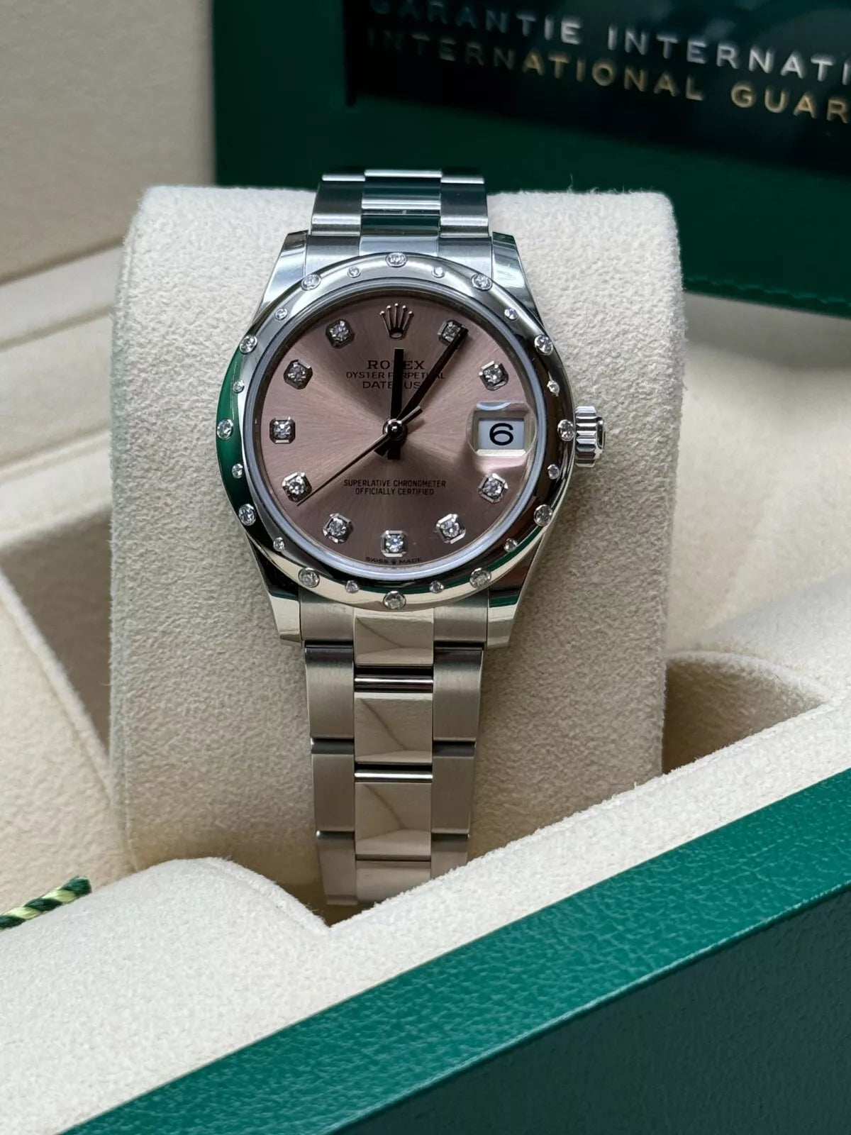 Rolex Datejust m278344-0033/0034 Pink Dial 31mm Domed Diamond Oyster Watch - Image 18