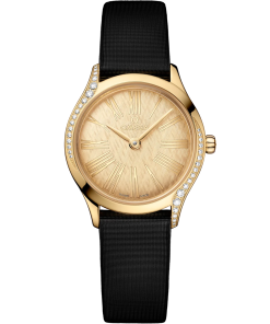 Omega De Ville Mini Trésor 26mm Yellow Dial with Diamonds Moonshine�?18k Rose Gold Strap 428.57.26.60.99.001